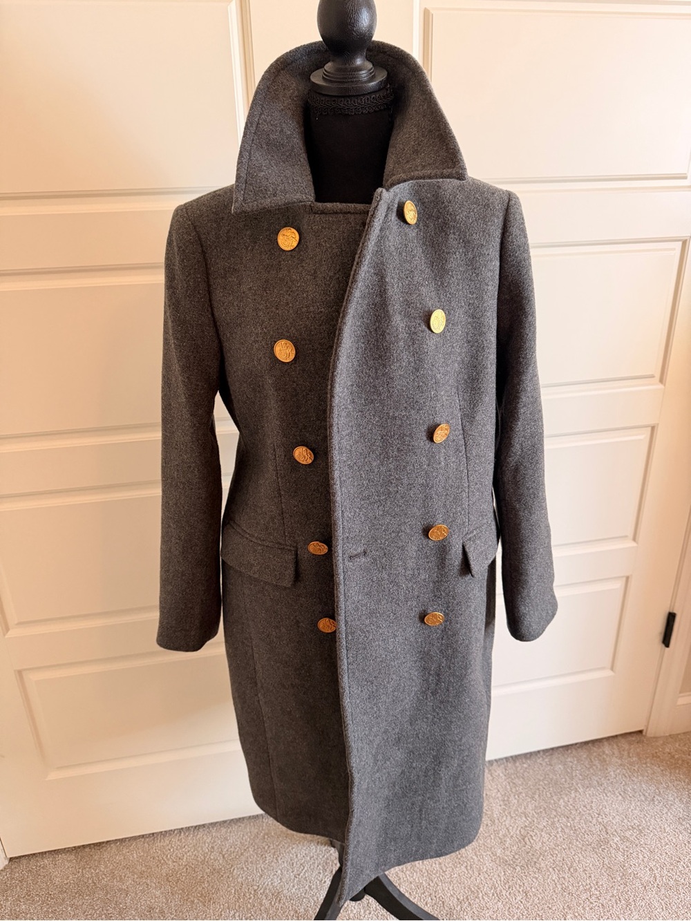 NWT JCrew Stadium Cloth Double-Breasted Women’s Wool Coat - Lanificio Nello Gori